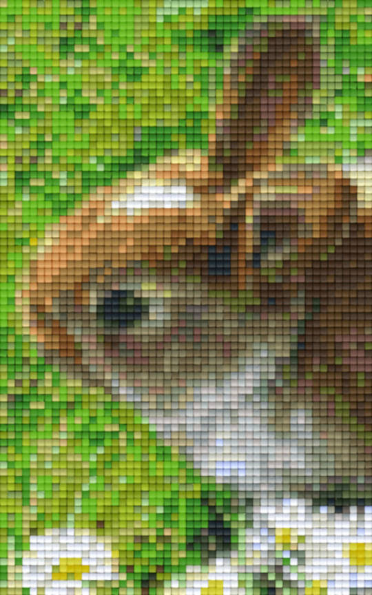 Rabbit Two [2] Baseplate PixelHobby Mini-mosaic Art Kit